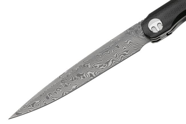 Afbeelding voor Bestechman Lanza BMK14-D-1 Damascus, Black White G10, zakmes, Grzegorz Grabarski design