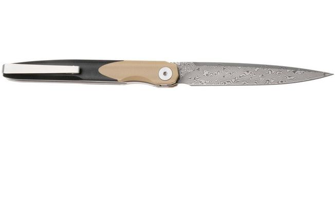 Afbeelding voor Bestechman Lanza BMK14-D-2 Damascus, Khaki Black G10, zakmes, Grzegorz Grabarski design