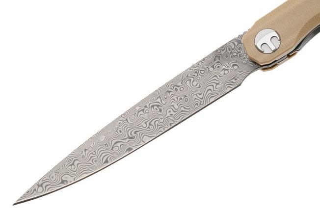 Afbeelding voor Bestechman Lanza BMK14-D-2 Damascus, Khaki Black G10, zakmes, Grzegorz Grabarski design