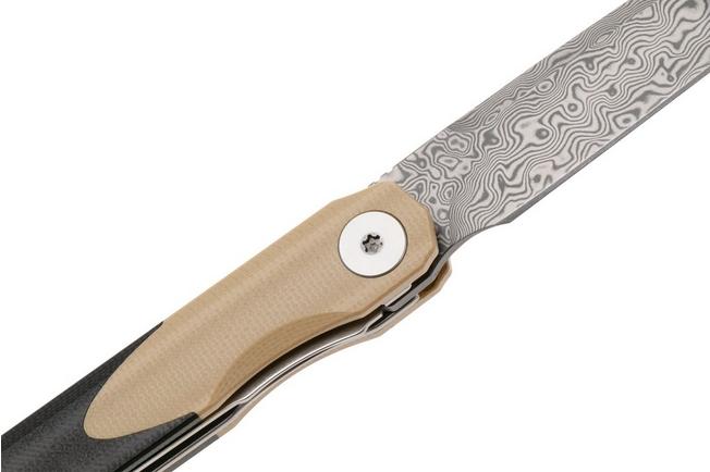 Afbeelding voor Bestechman Lanza BMK14-D-2 Damascus, Khaki Black G10, zakmes, Grzegorz Grabarski design