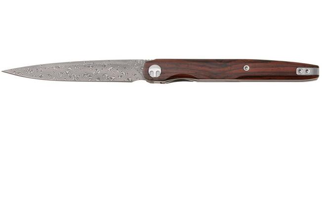 Afbeelding voor Bestechman Lanza BMK14-D-3 Damascus, Rosewood, zakmes, Grzegorz Grabarski design