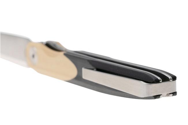 Afbeelding voor Bestechman Lanza BMK14B Satin 14C28N, Khaki Black G10, zakmes, Kombou design