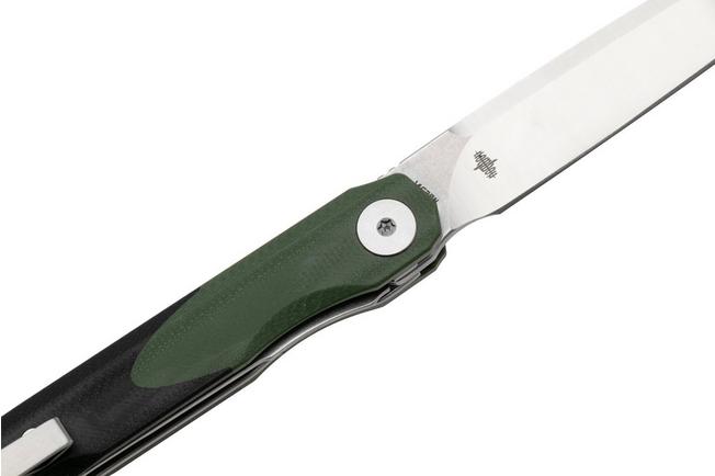 Afbeelding voor Bestechman Lanza BMK14C Satin 14C28N, OD Green Black G10, zakmes, Kombou design