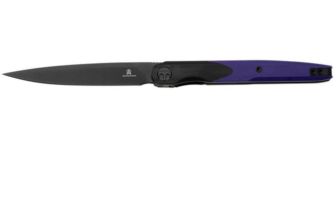 Afbeelding voor Bestechman Lanza BMK14E PVD 14C28N, Black Purple G10, zakmes, Kombou design