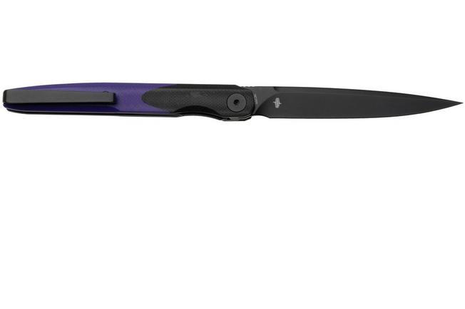 Afbeelding voor Bestechman Lanza BMK14E PVD 14C28N, Black Purple G10, zakmes, Kombou design