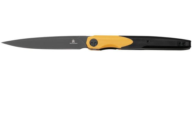 Afbeelding voor Bestechman Lanza BMK14F PVD 14C28N, Yellow Black G10, zakmes, Kombou design