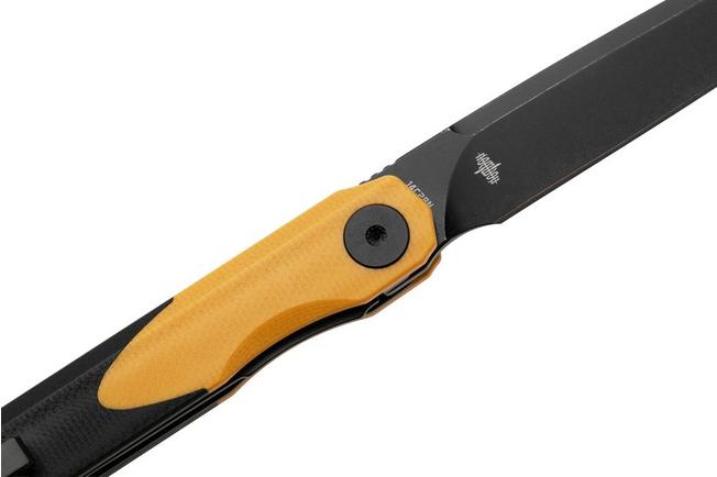 Afbeelding voor Bestechman Lanza BMK14F PVD 14C28N, Yellow Black G10, zakmes, Kombou design