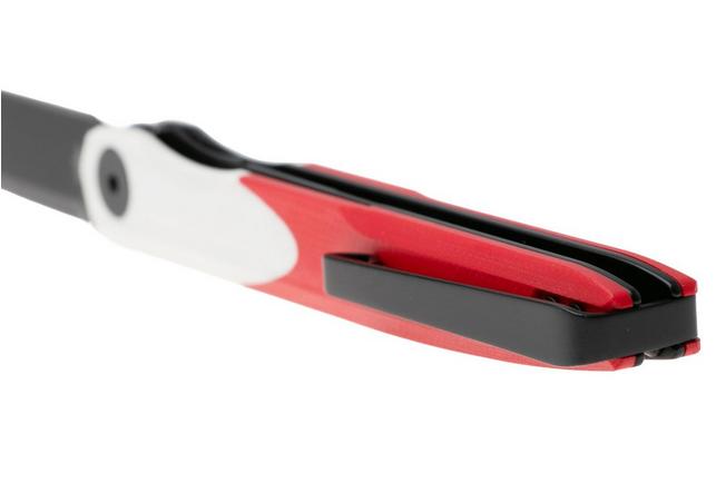 Afbeelding voor Bestechman Lanza BMK14G PVD 14C28N, White Red G10, zakmes, Kombou design