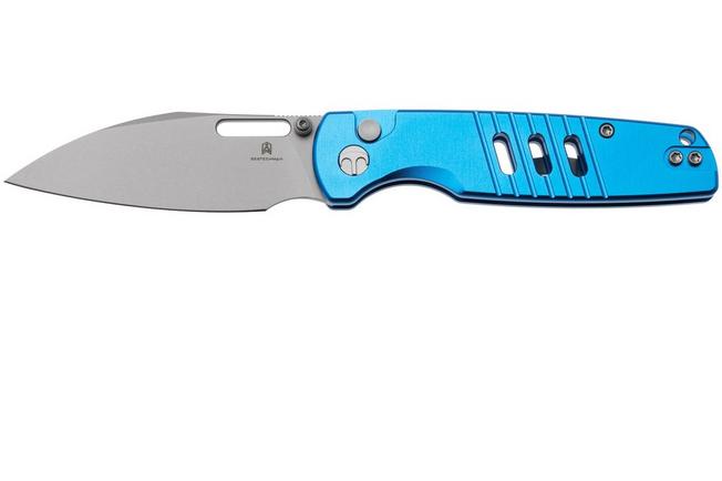 Afbeelding voor Bestechman Vector BMK15D Bead Blasted D2, Blue Aluminium, zakmes