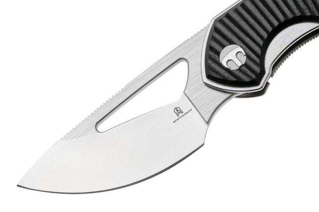 Afbeelding voor Bestechman Triassic BMK17A Satin 14C28N, Black G10, zakmes, Denis Simonutti design