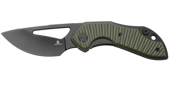 Afbeelding voor Bestechman Triassic BMK17D Black PVD 14C28N, OD Green G10, zakmes, Denis Simonutti design