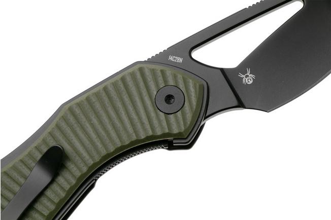 Afbeelding voor Bestechman Triassic BMK17D Black PVD 14C28N, OD Green G10, zakmes, Denis Simonutti design
