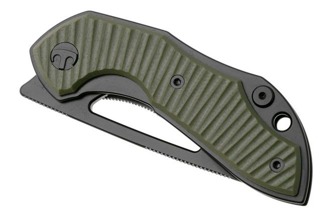 Afbeelding voor Bestechman Triassic BMK17D Black PVD 14C28N, OD Green G10, zakmes, Denis Simonutti design