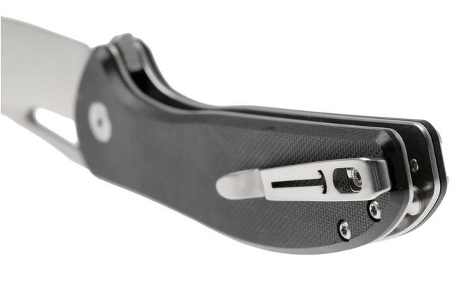 Afbeelding voor Bestechman Whalefin BMK18A Flat Stonewash Satin D2, Black G10, zakmes
