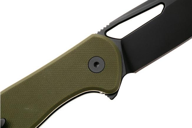 Afbeelding voor Bestechman Whalefin BMK18D Black PVD D2, OD Green G10, zakmes