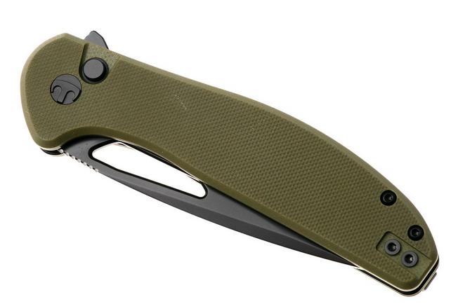 Afbeelding voor Bestechman Whalefin BMK18D Black PVD D2, OD Green G10, zakmes