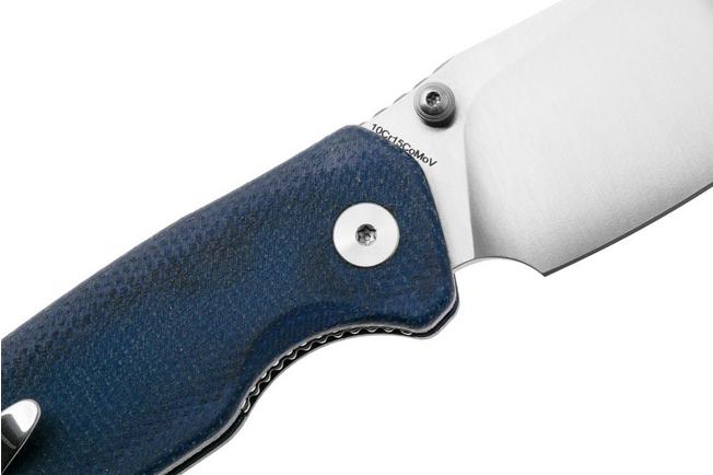 Afbeelding voor Bestechman Cicada's Wing-TL BMK24-M-1 Satin 10Cr15CoMoV, Blue Micarta, zakmes
