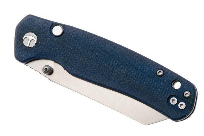 Afbeelding voor Bestechman Cicada's Wing-TL BMK24-M-1 Satin 10Cr15CoMoV, Blue Micarta, zakmes