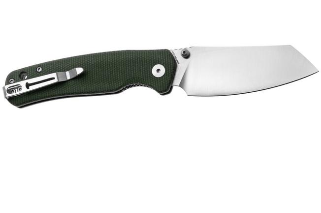 Afbeelding voor Bestechman Cicada's Wing-TL BMK24-M-2 Satin 10Cr15CoMoV, Green Micarta, zakmes