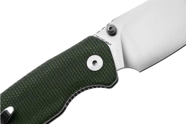 Afbeelding voor Bestechman Cicada's Wing-TL BMK24-M-2 Satin 10Cr15CoMoV, Green Micarta, zakmes