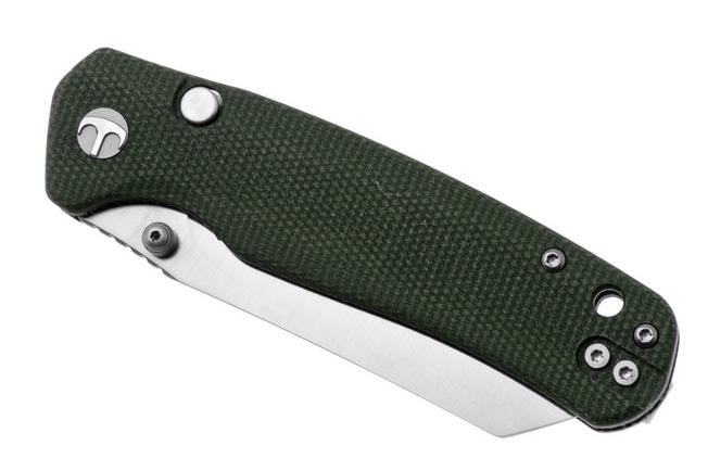 Afbeelding voor Bestechman Cicada's Wing-TL BMK24-M-2 Satin 10Cr15CoMoV, Green Micarta, zakmes