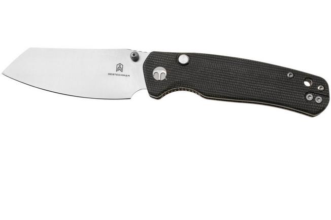 Afbeelding voor Bestechman Cicada's Wing-TL BMK24-M-3 Satin 10Cr15CoMoV, Grey Micarta, zakmes