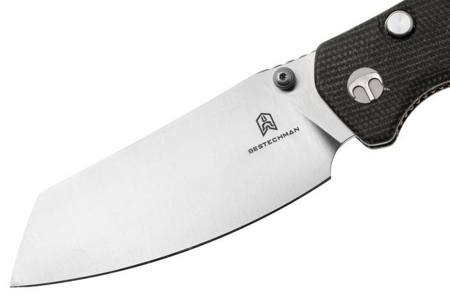 Afbeelding voor Bestechman Cicada's Wing-TL BMK24-M-3 Satin 10Cr15CoMoV, Grey Micarta, zakmes
