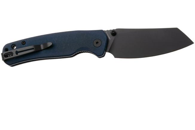 Afbeelding voor Bestechman Cicada's Wing-TL BMK24-M-4 Black PVD 10Cr15CoMoV, Blue Micarta, zakmes