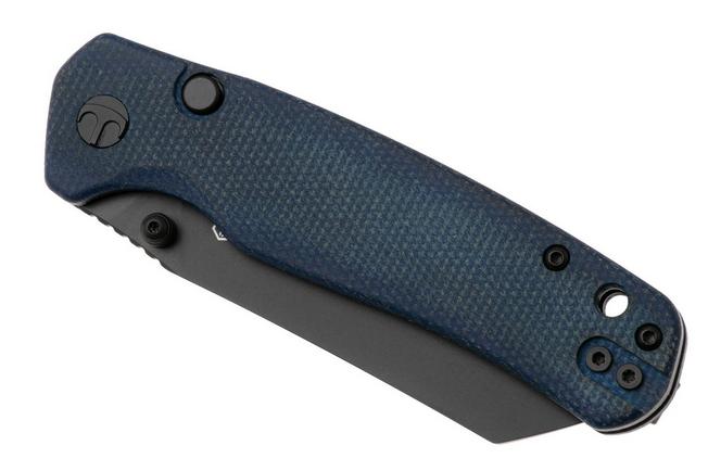 Afbeelding voor Bestechman Cicada's Wing-TL BMK24-M-4 Black PVD 10Cr15CoMoV, Blue Micarta, zakmes