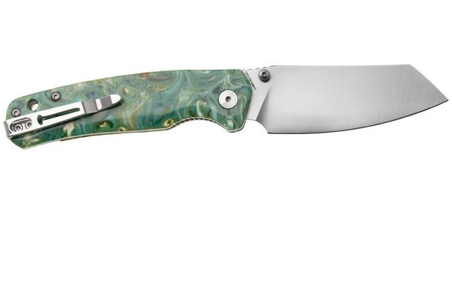 Afbeelding voor Bestechman Cicada's Wing-TL BMK24-R-1 Satin 10Cr15CoMoV, Green Resin, zakmes