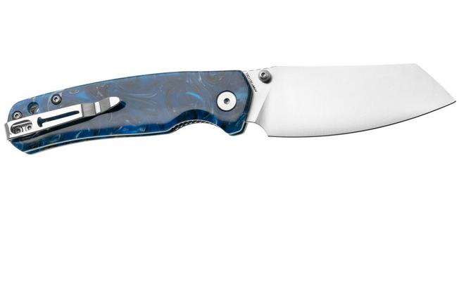 Afbeelding voor Bestechman Cicada's Wing-TL BMK24-R-2 Satin 10Cr15CoMoV, Blue Resin, zakmes