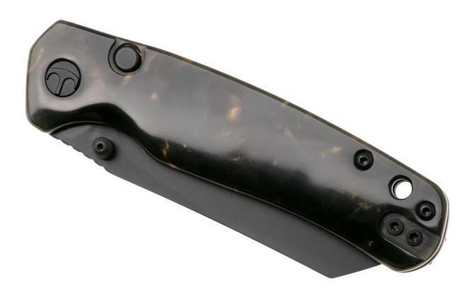 Afbeelding voor Bestechman Cicada's Wing-TL BMK24-R-4 Black PVD 10Cr15CoMoV, Brown Resin, zakmes