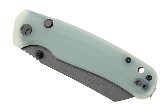 Afbeelding voor Bestechman Cicada's Wing-TL BMK24A Black Coated 10Cr15CoMoV, Jade G10, zakmes