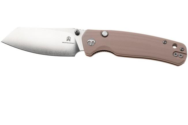 Afbeelding voor Bestechman Cicada's Wing-TL BMK24C Satin 10Cr15CoMoV, Champagne G10, zakmes