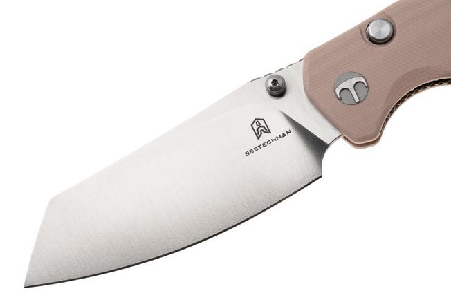 Afbeelding voor Bestechman Cicada's Wing-TL BMK24C Satin 10Cr15CoMoV, Champagne G10, zakmes