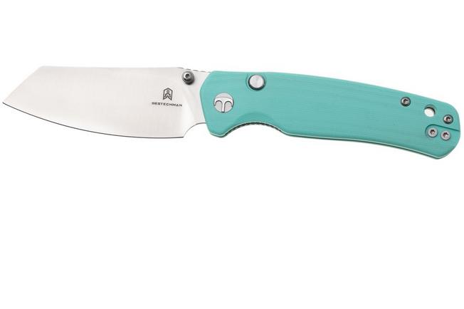 Afbeelding voor Bestechman Cicada's Wing-TL BMK24D Satin 10Cr15CoMoV, Light Blue G10, zakmes