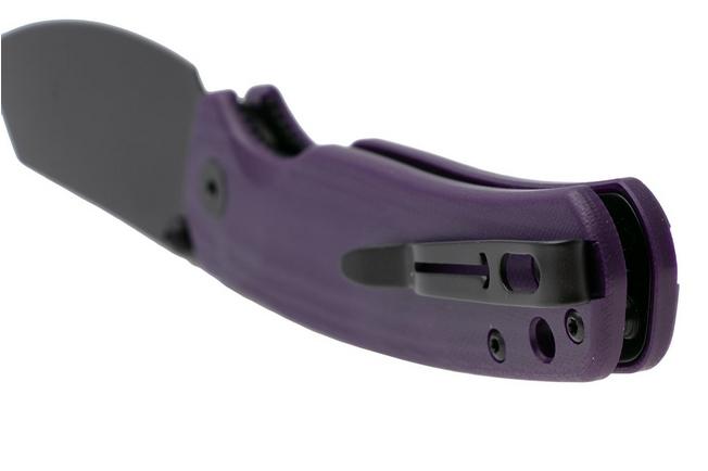 Afbeelding voor Bestechman Cicada's Wing-TL BMK24F Black PVD 10Cr15CoMoV, Purple G10, zakmes