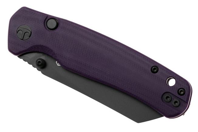 Afbeelding voor Bestechman Cicada's Wing-TL BMK24F Black PVD 10Cr15CoMoV, Purple G10, zakmes