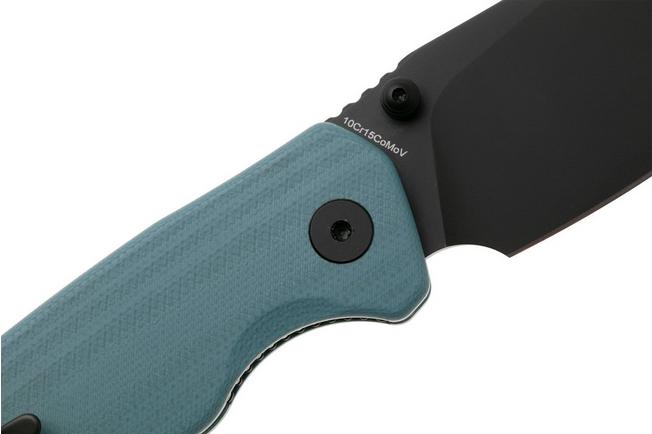 Afbeelding voor Bestechman Cicada's Wing-TL BMK24G Black PVD 10Cr15CoMoV, Misty Blue G10, zakmes