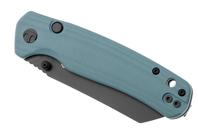 Afbeelding voor Bestechman Cicada's Wing-TL BMK24G Black PVD 10Cr15CoMoV, Misty Blue G10, zakmes