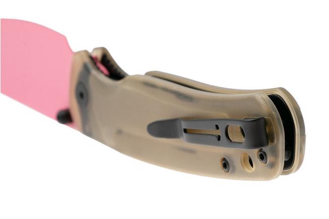Afbeelding voor Bestechman Cicada's Wing-TL BMK24J Pink Coated 10Cr15CoMoV, Ultem, zakmes