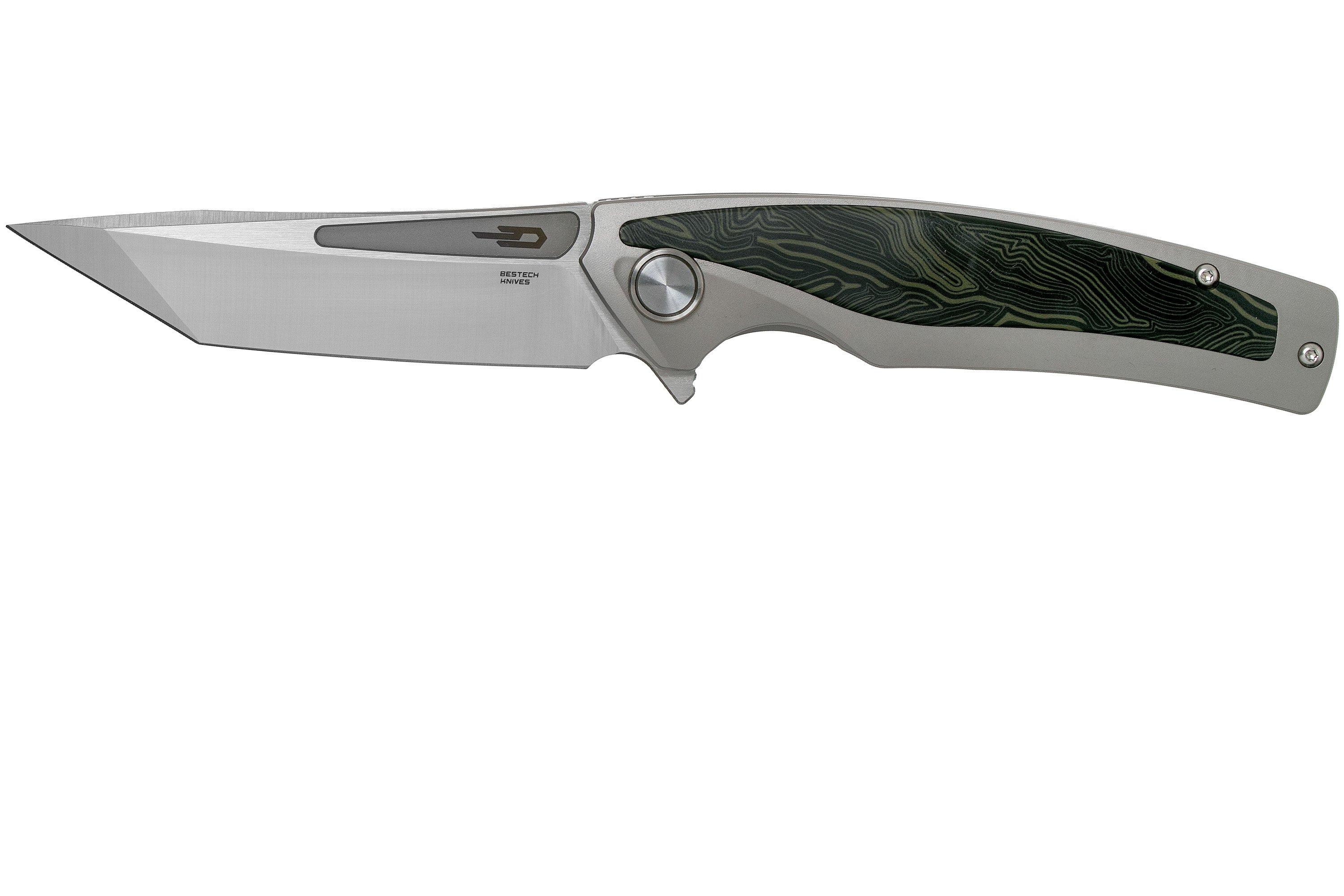 Bestech Predator BT1706F Black-Green G10 pocket knife | Advantageously ...