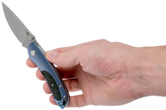 Image for Bestech Junzi BT18009D Blue CF slipjoint pocket knife