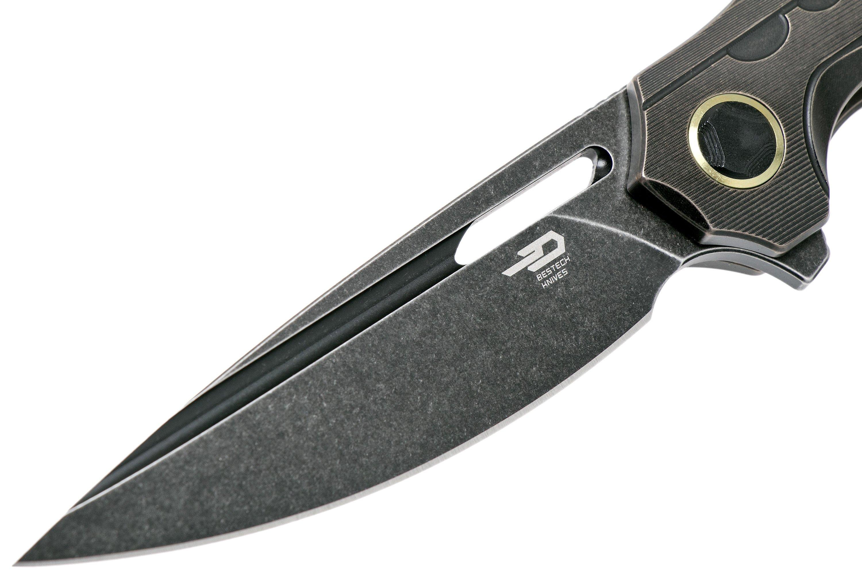 Bestech Ornetta BT1811A black pocket knife, Kombou design ...