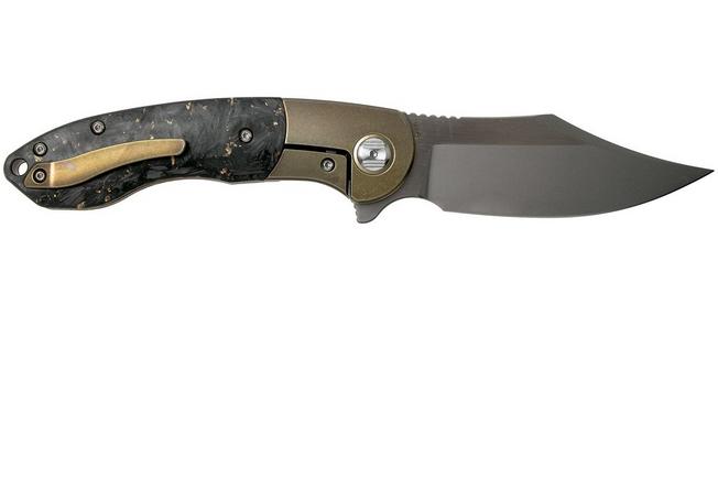 Image for Bestech Bowietie BT1906C Bronze, Shredded Brass Carbon fibre pocket knife