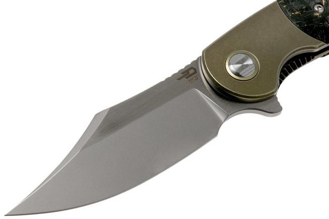 Image for Bestech Bowietie BT1906C Bronze, Shredded Brass Carbon fibre pocket knife