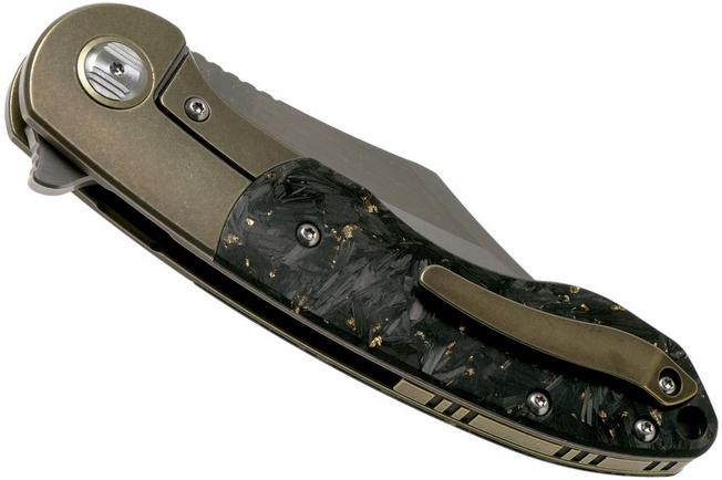 Image for Bestech Bowietie BT1906C Bronze, Shredded Brass Carbon fibre pocket knife
