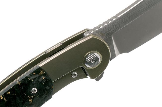 Image for Bestech Bowietie BT1906C Bronze, Shredded Brass Carbon fibre pocket knife