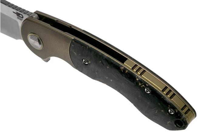 Image for Bestech Bowietie BT1906C Bronze, Shredded Brass Carbon fibre pocket knife