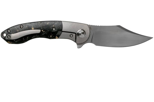 Image for Bestech Bowietie BT1906D Shredded Brass Carbon fibre pocket knife